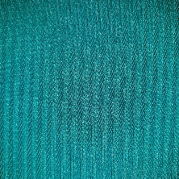 Teal Ribbed Side-Knot Short Sleeve Top Size XL - Picture 4 of 4